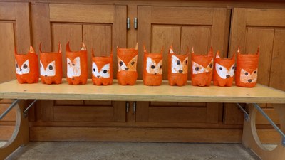 Upcyclingprojekt 'Fuchslaternen aus PET-Flasche